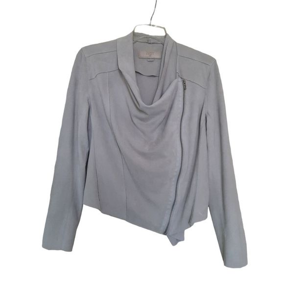Blank NYC | Faux Suede Jacket Size Medium Light Gray - Picture 11 of 12